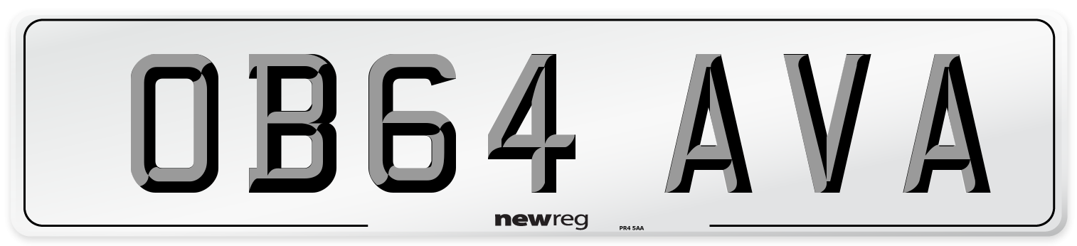 OB64 AVA Number Plate from New Reg